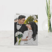  Dark Romantic Roses |  Wedding Photo Thank You Bedankkaart (Achterkant)