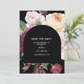 Dark Romantic Waterverf Floral Dutch Masters Save The Date (Staand voorkant)