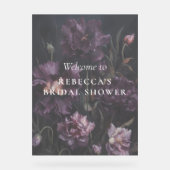 Dark Romantisch Moody Floral Vrijgezellenfeest Wel Acryl Bord (Voorkant)