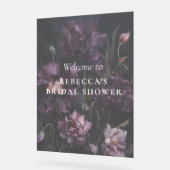 Dark Romantisch Moody Floral Vrijgezellenfeest Wel Acryl Bord (Hoek)