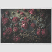 Dark Roos Bloom Tissuepapier (Voorkant)