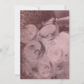 Dark Roos Gold Glitter Champagne Brunch & Bubbly Kaart (Achterkant)