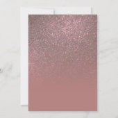 Dark Roos Gold Glitter Ombre Foto Afstuderen Kaart (Achterkant)