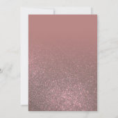Dark Roos Gold Sparkly Glitter Ombre Quinceañera Kaart (Achterkant)