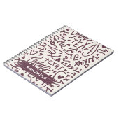 Dark Roos Texas Doodle Pattern Notitieboek (Linkerzijde)