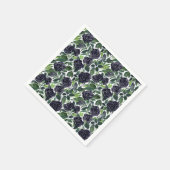 Dark rose delight, watercolor black rose pattern servet (Hoek)