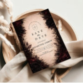 Dark Rose Gothic Wedding Save The Date