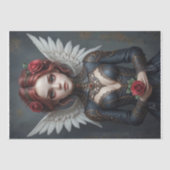 Dark Rose Seraphim Decoupage Tissuepapier (Voorkant)