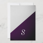 Dark Royal Paarse Outline op Grey Gradient Kaart (Achterkant)