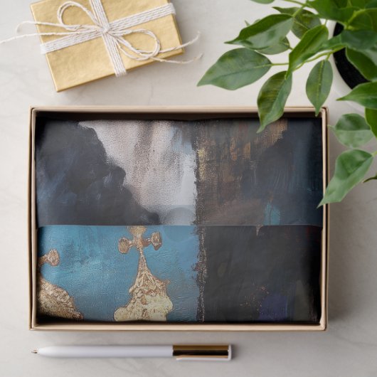 Dark Royalty-harlekijn Abstracte art decoupage Tissuepapier (Geschenk)