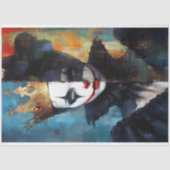 Dark Royalty-harlekijn Abstracte art decoupage Tissuepapier (Voorkant)