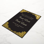 Dark Royalty-huwelijksuitnodiging Folie Uitnodiging (Gedraaid)