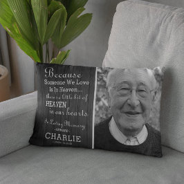 Dark Rustic Family Memorial Quote & Foto Accent Kussen