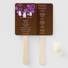 Dark Rustic Paars Floral Mason Jars Wedding Handwaaier