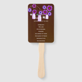 Dark Rustic Paars Floral Mason Jars Wedding Handwaaier