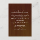 Dark Rustic Red Floral Mason Jars Wedding Details Informatiekaartje (Achterkant)