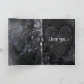 Dark Rusty Heart "I love you" Gothic Feestdagen Kaart (Binnen)
