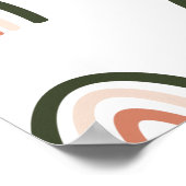 Dark Sage Boho Rainbows Nursery Decor Poster (Hoek)