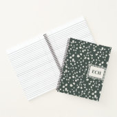 Dark Sage Green Botanical Personalized Notitieboek (Binnen)