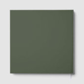 Dark Sage Green Botanical Wedding Gastenboek (Achterkant)