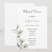 Dark Sage Green Botanical Wedding Kaart (Voorkant / Achterkant)