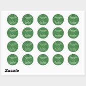 Dark Sage Green bruid en bruidegom bruiloft Ronde Sticker (Vel)
