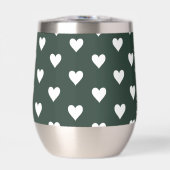 Dark Sage Green Hearts Personalized Name (Voorkant)