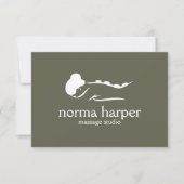 Dark Sage Massage Therapist Day Spa Gift Kaart (Voorkant)