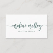 Dark Sage | Modern Signature Script Visitekaartje (Voorkant)