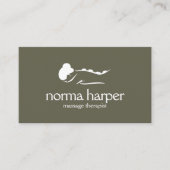 DARK SAGE Stone Massage Therapy Wellness Day Spa Visitekaartje (Voorkant)