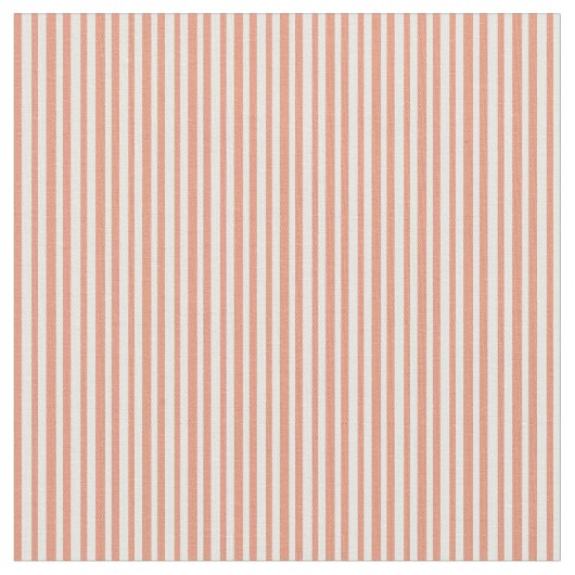 Dark Salmon en White Stripes Pattern Stof (Close Up)