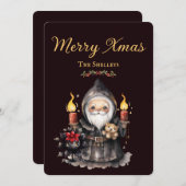 Dark Santa Christmas Holiday Kaart (Voorkant / Achterkant)