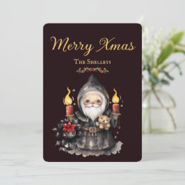 Dark Santa Christmas Holiday Kaart