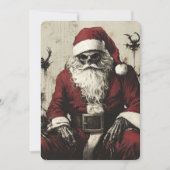 Dark Santa Claus Gothic Saint Nick Christmas Feestdagenkaart (Voorkant)