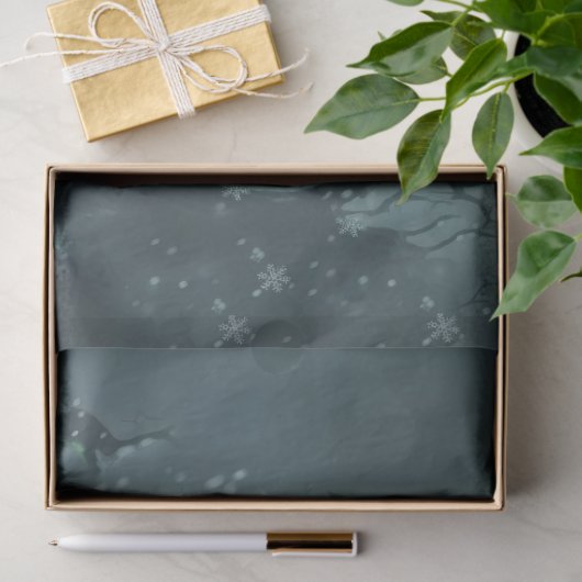 Dark Santa of Shadows – Gothic Christmas Skeleton  Tissuepapier (Geschenk)