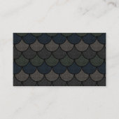 Dark Scalloped Dragon Scale Pattern Visitekaartje (Voorkant)