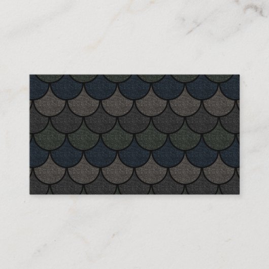 Dark Scalloped Dragon Scale Pattern Visitekaartje (Voorkant)