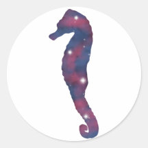 Dark Seahorse Starscape Sticker