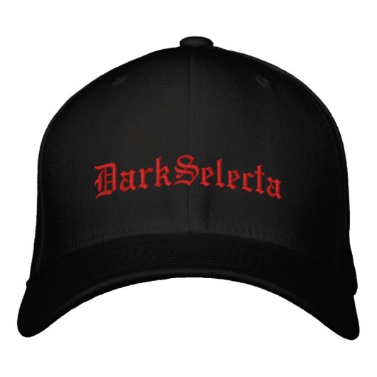 Dark Selecta zwarte flexfit geborduurd pet (Voorkant)