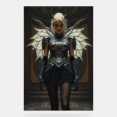 Dark Seraphim Queen – Fantasy Gothic Warrior Angel Acryl Bord (Voorkant)