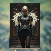 Dark Seraphim Queen – Fantasy Gothic Warrior Angel Acryl Bord (Neutraal)