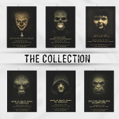 Dark Shadow Ape Monster Halloween Verjaardagsfeest Kaart