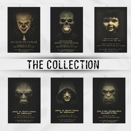 Dark Shadow Ape Monster Halloween Verjaardagsfeest Kaart