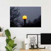 Dark Shadows Fog Gothic Street Lamp Poster (Thuiskantoor)