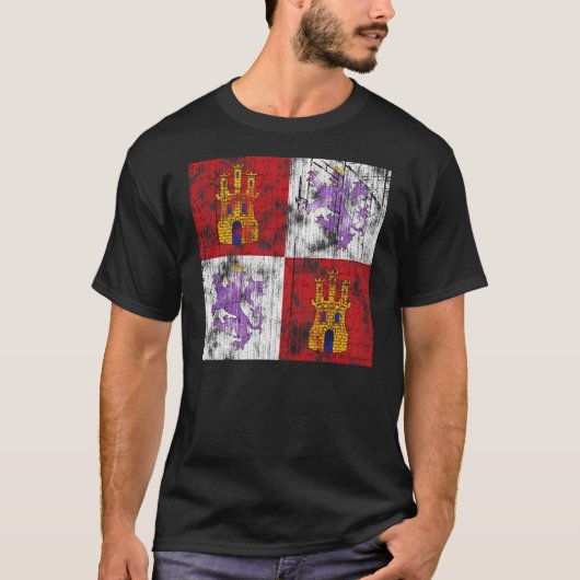 Dark Shirt van Castilla en León-Mannen (Voorkant)