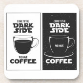 Dark Side Coffee | Bold Coffee Cork Onderzetter Se (Voorkant)