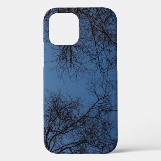 Dark silhouetted Tree Hoesje-ate iPhone case (Achterkant)