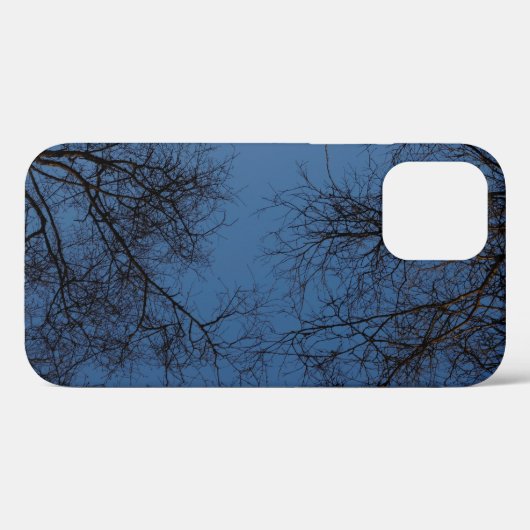 Dark silhouetted Tree Hoesje-ate iPhone case (Achterkant (horizontaal))