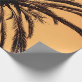 Dark silhouettes of date palms against bright colo cadeaupapier (Hoek)