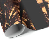 Dark silhouettes of date palms against bright colo cadeaupapier (Rol Hoek)